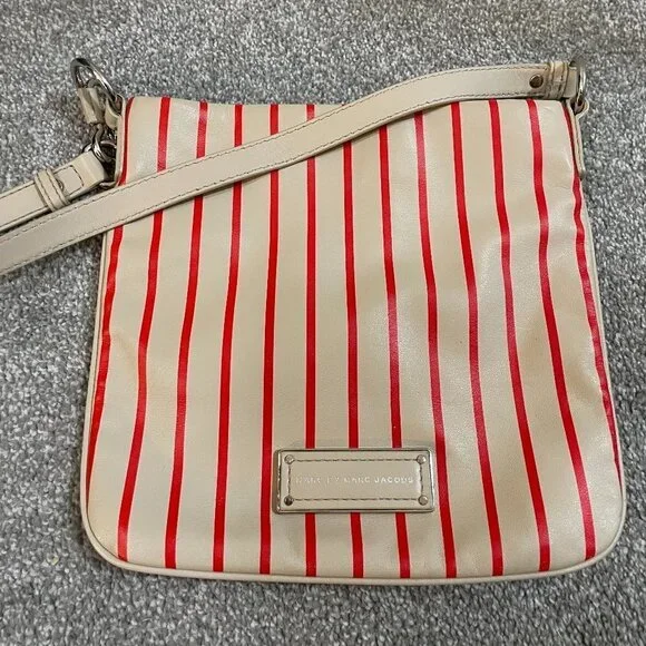 Marc Jacobs striped leather crossbody bag - Picture 1 of 7